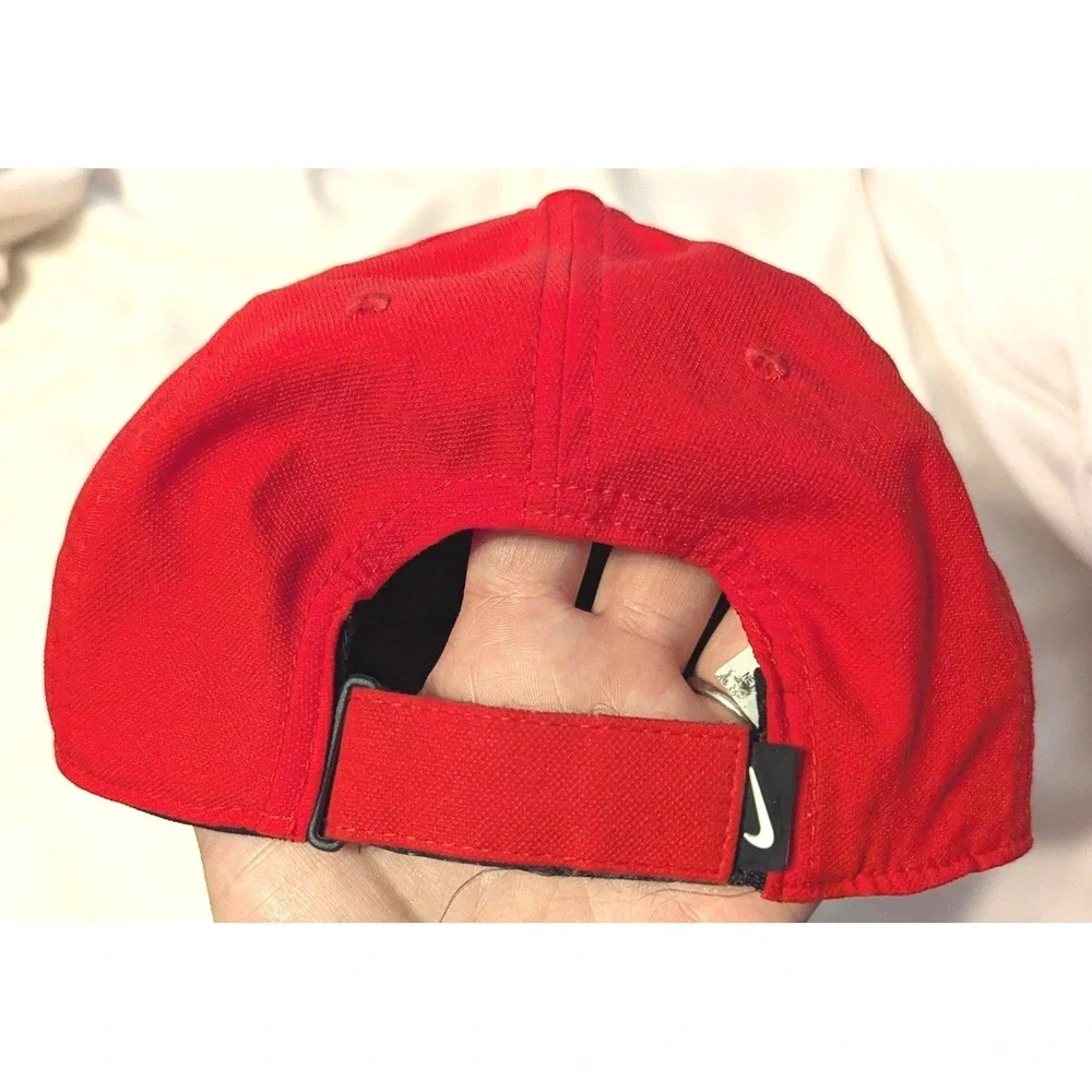 Nike Legacy91 Adjustable Hat University Red Black Swoosh CW6327-657 Mens OSFM